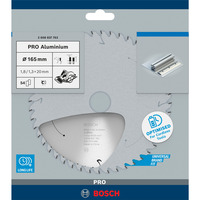 Bosch 2 608 837 763 hoja de sierra circular 16,5 cm 1 pieza(s) Aluminio, Metal no ferroso, 16,5 cm, 2 cm, 1,3 mm, 9500 RPM, 1,8 mm