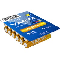 Varta BV-LL 12 AAA Batería de un solo uso Alcalino Batería de un solo uso, AAA, Alcalino, 1,5 V, 12 pieza(s), Azul, Amarillo