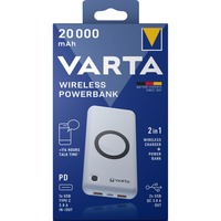 Varta Wireless Powerbank 20.000, Banco de potencia blanco