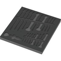 Wera Inserto de espuma para 6003 Joker Set 1, vacío, Depósito negro/Gris