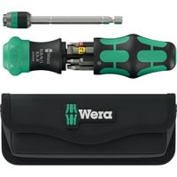 Wera Kraftform Kompakt 26 RA-R con bolsa, Conjuntos de bits negro/Verde