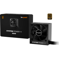 be quiet! System Power 11 650W unidad de fuente de alimentación 20+4 pin ATX ATX Negro, Fuente de alimentación de PC negro, 650 W, 200 - 240 V, 50 Hz, 4 A, 120 W, 650 W