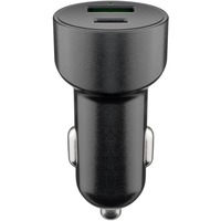 goobay cargador rápido para coche USB dual USB-C PD (Power Delivery) negro