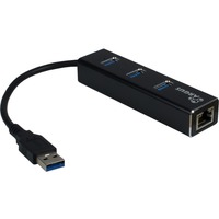 Inter-Tech ARGUS IT-310 USB 3.2 Gen 1 (3.1 Gen 1) Type-A 1000 Mbit/s Negro, Adaptador de red USB 3.2 Gen 1 (3.1 Gen 1) Type-A, RJ-45, USB 3.2 Gen 1 (3.1 Gen 1) Type-A, 1000 Mbit/s, Negro, Aluminio, Gigabit Ethernet