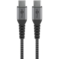 goobay Cable USB 2.0, conector USB-C > conector USB-C gris/Plateado