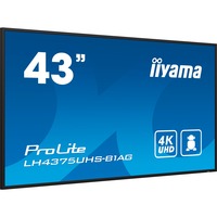 iiyama LE4341S-B2, Pantalla de gran formato negro brillante