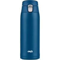 Emsa Light Mug 400 ml Azul, Termo azul oscuro, Azul, Acero inoxidable, Polipropileno (PP), 400 ml, 6,6 cm, 196 mm