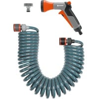 GARDENA Set de manguera flexible en espiral 10 m gris/Naranja, 4647-20