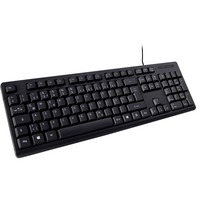 Inter-Tech K-118 teclado USB QWERTZ Alemán Negro negro, Completo (100%), USB, QWERTZ, Negro