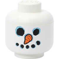 Room Copenhagen Cabeza de almacenamiento LEGO "Snowman", pequeña, Caja de depósito blanco