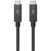 goobay 49254 cable USB 1 m USB 3.2 Gen 2 (3.1 Gen 2) USB C Negro negro, 1 m, USB C, USB C, USB 3.2 Gen 2 (3.1 Gen 2), 20000 Mbit/s, Negro