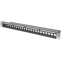 Digitus Panel de parcheo modular, 24 puertos, sin equipar, Patch Panel negro