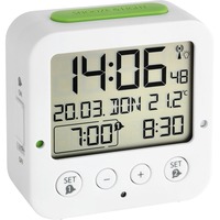 TFA 60.2528.02, Despertador blanco/Verde