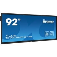 iiyama TE9218UWI-B1AG pantalla de señalización Diseño de quiosco 2,32 m (91.5") LED Wifi 500 cd / m² 5K Ultra HD Negro Pantalla táctil Procesador incorporado Android 16/7, Pantalla de gran formato negro (mate), Diseño de quiosco, 2,32 m (91.5"), LED, 5120 x 2160 Pixeles, Wifi, 16/7