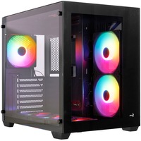 Aerocool Dryft Midi Tower Negro, Cajas de torre negro, Midi Tower, PC, Negro, ATX, micro ATX, Mini-ITX, SPCC, Vidrio templado, Juego