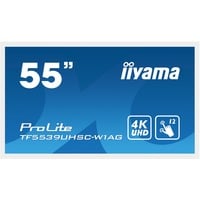 iiyama ProLite TF5539UHSC-W1AG pantalla para PC 139,7 cm (55") 3840 x 2160 Pixeles 4K Ultra HD LED Pantalla táctil Multi-usuario Blanco, Pantalla de gran formato blanco, 139,7 cm (55"), 3840 x 2160 Pixeles, 4K Ultra HD, LED, 8 ms, Blanco