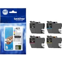 Brother LC421VALDR cartucho de tinta 4 pieza(s) Original Negro, Cian, Magenta, Amarillo Negro, Cian, Magenta, Amarillo, 4 pieza(s), 200 páginas, 200 páginas, Multipack