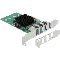 DeLOCK 89048 tarjeta y adaptador de interfaz Interno USB 3.2 Gen 1 (3.1 Gen 1) PCIe, USB 3.2 Gen 1 (3.1 Gen 1), Perfil bajo, PCIe 2.0, 5 Gbit/s, 0 - 60 °C