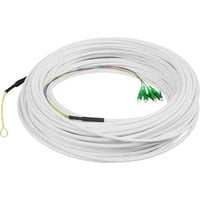 Digitus Cable FTTH Drop, monomodo, 4 fibras, 4 LC/APC blanco
