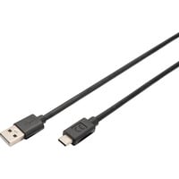 Digitus Cable de conexión USB 2.0 USB-A > USB-C negro