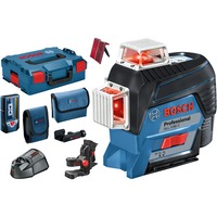 Bosch Láser de líneas GLL 3-80 C Professional, receptor láser LR 7, L-BOXX, Láser de líneas cruzadas azul/Negro
