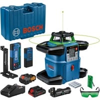 Bosch GRL 650 CHVG 70 m 500-540 nm (< 10mW), Láser rotativo azul, 70 m, 1,5 mm/m, 8,5°, 650 m, 600 RPM, 360°