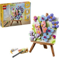 LEGO Creator 3-en-1 Cuadro decorativo de flores, Juegos de construcción 