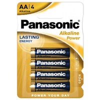 Panasonic LR6 4-BL Panasonic Alkaline Power Batería de un solo uso AA Alcalino Batería de un solo uso, AA, Alcalino, 1,5 V, 4 pieza(s), Azul, Oro