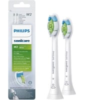 Philips Sonicare W2 Optimal White W2 Optimal White HX6062/10 Pack de 2 cabezales blancos de cepillos Sonicare, Cabezal de cepillo blanco, 2 pieza(s), Blanco, 3 mes(es), Medio, 2 Series plaque defence; 3 Series gum health; DiamondClean; DiamondClean Smart; EasyClean;..., Medium