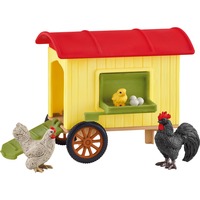 Schleich Farm World Mobile Chicken Coop, Muñecos Granja, 3 año(s), Multicolor