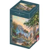 Schmidt Spiele Rompecabezas de madera Thomas Kinkade Studios: En el antiguo arroyo del molino, Puzzle 