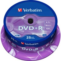 Verbatim VB-DPR47S2A Dvds en blanco, DVDs vírgenes DVD+R, 120 mm, Eje, 25 pieza(s), 4,7 GB