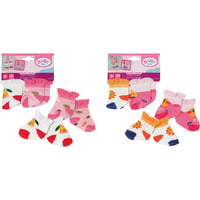 ZAPF Creation BABY born Calcetines 2 pares 43cm, Accesorios para muñecas BABY born Socks 2 assorted 43cm, Calcetines de muñeca, 3 año(s)