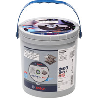 Bosch PRO Acero inoxidable y metal, Ø 125 mm, 100 piezas en cubo, Hoja 