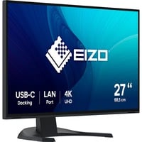 EIZO FlexScan EV2740X-BK pantalla para PC 68,6 cm (27") 3840 x 2160 Pixeles 4K Ultra HD LCD Negro, Monitor LED negro, 68,6 cm (27"), 3840 x 2160 Pixeles, 4K Ultra HD, LCD, 5 ms, Negro