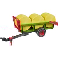 bruder Recolector de pacas redondas con 3 pacas redondas, Automóvil de construcción 