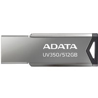 ADATA UV350 512 GB, Lápiz USB plateado/metálico, Minorista