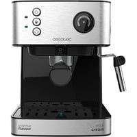 Cecotec Power Espresso 20 Matic Professionale, Cafetera espresso acero fino cepillado/Negro