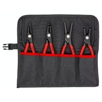 KNIPEX Juego de alicates para anillos de seguridad Ø 19 - 60 mm, 4 piezas, Set de pinzas rojo