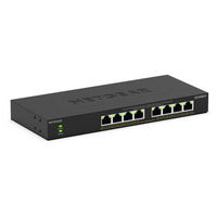 Netgear GS308LP-100EUS, Interruptor/Conmutador negro