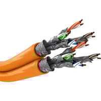 goobay Cable de red dúplex Cat.7a S/FTP (PiMF) Dca naranja