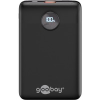 goobay Powerbank Compacto 10.000 mAh, Banco de potencia negro