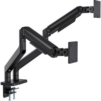 Digitus Soporte doble para monitor, 2x 45", 2x 20 kg, Soporte de monitor negro