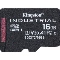 Kingston Industrial 16 GB MicroSDHC UHS-I Clase 10, Tarjeta de memoria negro, 16 GB, MicroSDHC, Clase 10, UHS-I, Class 3 (U3), V30