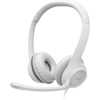Logitech H390 Auriculares y Cascos, Auriculares con micrófono blanco, Alámbrico, Oficina/Centro de llamadas, 20 - 20000 Hz, 197 g, Auriculares, Blanco