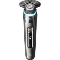 Philips SHAVER Series 9000 S9974/55 Afeitadora eléctrica Wet & Dry con SkinIQ, Máquina de afeitar gris cuarzo, Máquina de afeitar de rotación, Cromo, Dual SteelPrecision blades, GroomTribe, SH91, 2 año(s)