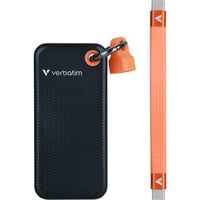 Verbatim Pocket SSD 2 TB USB Tipo C 3.2 Gen 2 (3.1 Gen 2) Negro, Naranja, Unidad de estado sólido negro/Naranja, 2 TB, USB Tipo C, 3.2 Gen 2 (3.1 Gen 2), 1000 MB/s, 10 Gbit/s, Negro, Naranja
