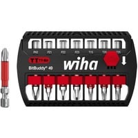 Wiha Juego de puntas BitBuddy TY-Bits 49mm, 7 piezas, Conjuntos de bits negro/Rojo