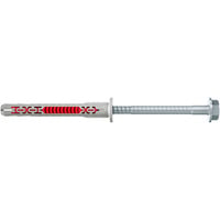 fischer Taco de vástago largo DuoXpand 8x80 FUS, Pasador gris claro/Rojo