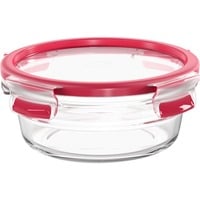 Emsa CLIP & CLOSE N10403 Alrededor Caja 0,6 L Transparente 1 pieza(s) transparente/Rojo, Caja, Alrededor, 0,6 L, Transparente, Vidrio, 420 °C